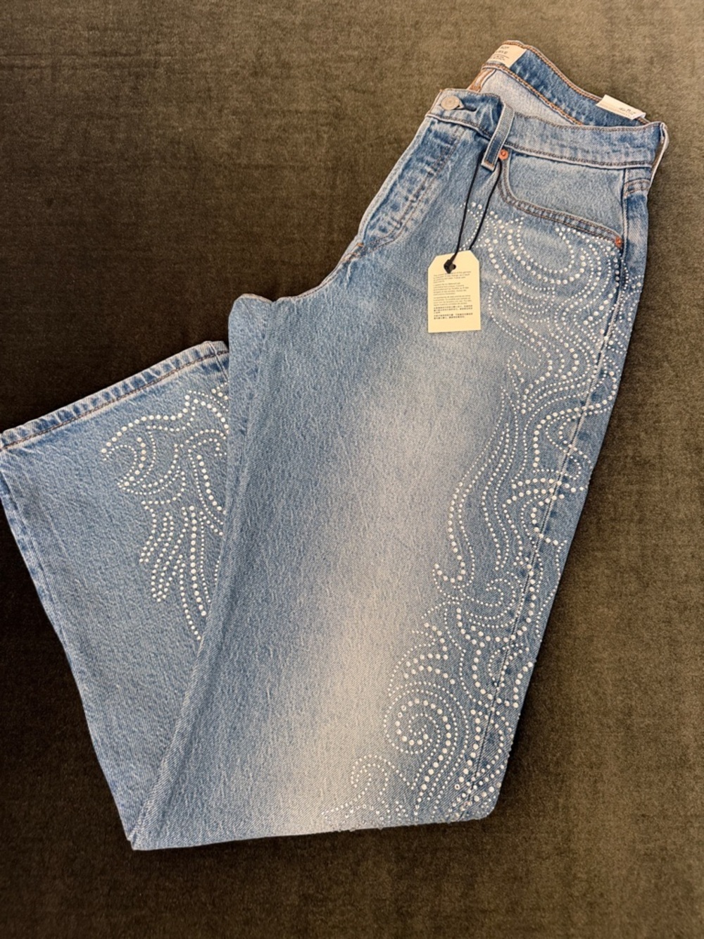 Beyoncé x Levi's Jeans with Rhinestone Swirls